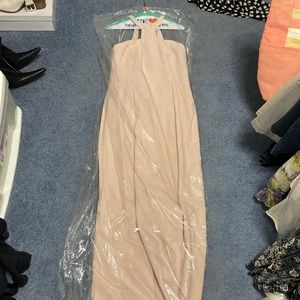 Jay Godfrey blush gown with high neck  size 8